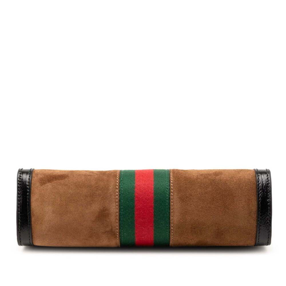GUCCI Authentic Brown Leather Shoulder Bag - Picture 3 of 6